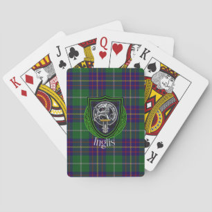 Jeu De Cartes Tartan et blason du clan écossais Inglis