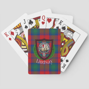 Jeu De Cartes Tartan et blason du clan écossais Lindsay