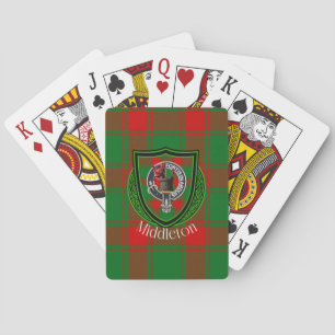 Jeu De Cartes Tartan et blason du clan écossais Middleton