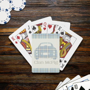 Jeu De Cartes Tartan Voiture Clan McFig Figarations Jouer Cartes