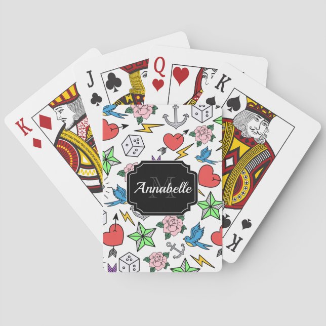 Jeu De Cartes Tatouage de la vieille école (dos)