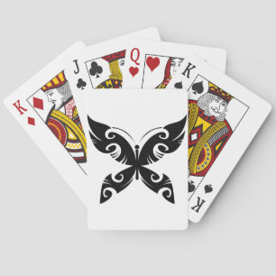 Jeu De Cartes Tatouage Tribal Papier Tatouage Gras Noir Style En