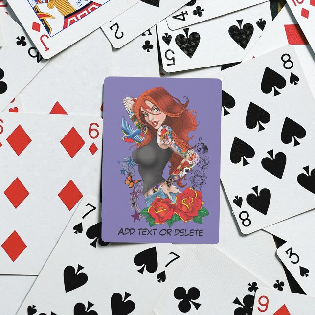 Jeu De Cartes Tatouages de femme rousse (Créateur téléchargé)