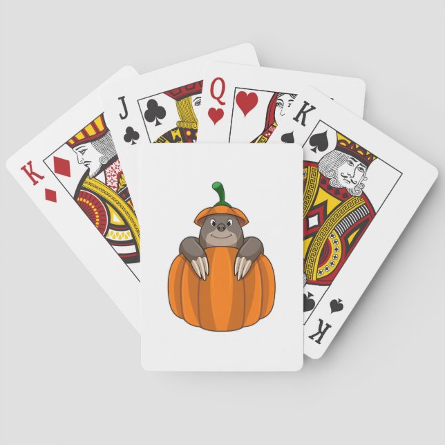 Jeu De Cartes Taupe avec citrouille (dos)