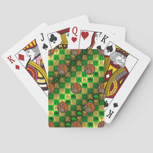 Jeu De Cartes Taureau & Dragon de Bois (dos)