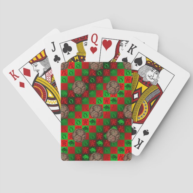 Jeu De Cartes Taureau & Tigre de Terre (dos)