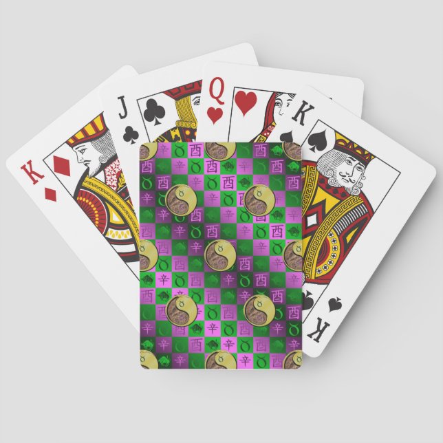 Jeu De Cartes Taurus & Coq de Métal (dos)