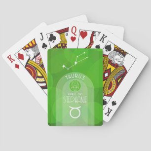 Jeu De Cartes Taurus Zodiac Personnalisé Anniversaire Photo Astr