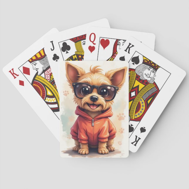 Jeu De Cartes Tchiot Biewer Terrier Kawaii Mignon (dos)