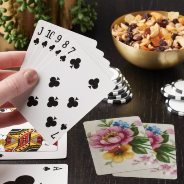 Jeu De Cartes Tea Cup Floral Bouquet (Créateur téléchargé)