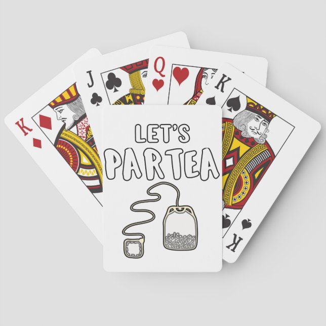 Jeu De Cartes Tea Lover Fille de fête cadeau Partea (dos)