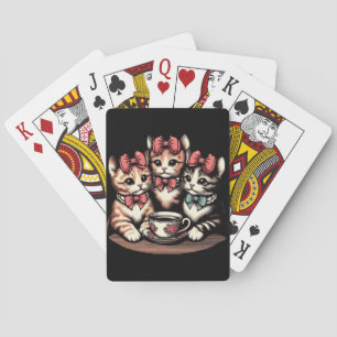 Jeu De Cartes Tea Party de Kittens vintage