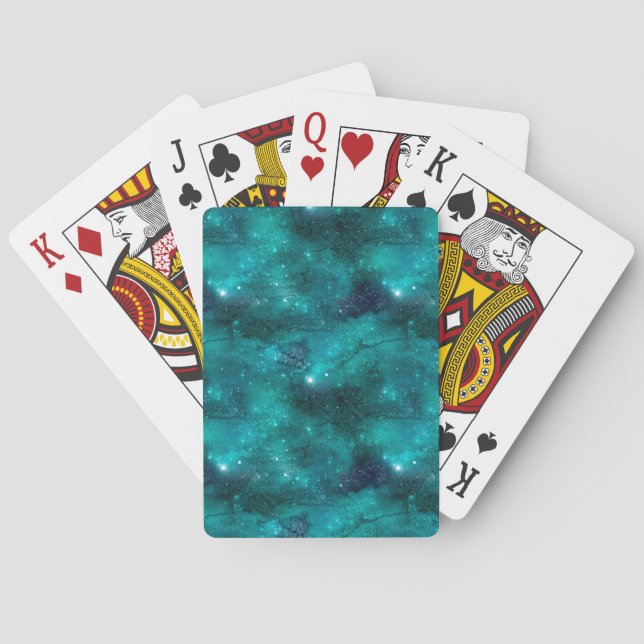Jeu De Cartes Teal Galaxy Series Design 8  (dos)