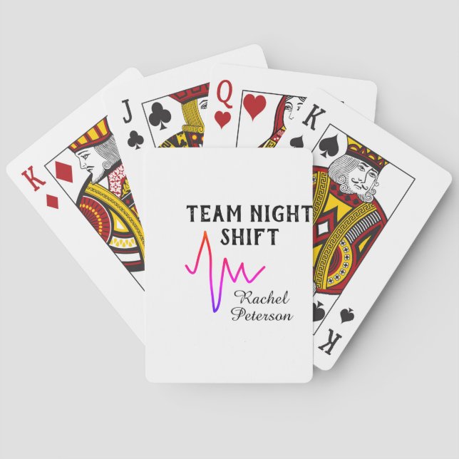 Jeu De Cartes Team night shift nurse doctor medical name heart l (dos)