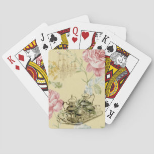 Jeu De Cartes Teapot Tea Party Paris Floral