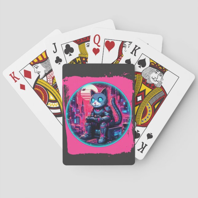 Jeu De Cartes Technologies Feline futuriste (dos)