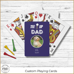 Jeu De Cartes Tee It Up Papa Photo Fête des pères personnalisée