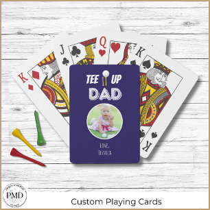Jeu De Cartes Tee It Up Papa Photo Fête des pères personnalisée