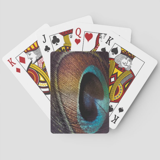 Jeu De Cartes Teinte Antique Oeil de Plume de Paon (dos)