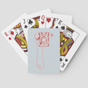 Jeu De Cartes téléphone à cadran rotatif des années 80
