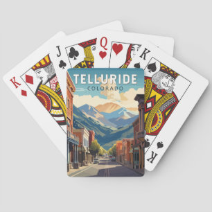 Jeu De Cartes Telluride Colorado Travel Art Vintage