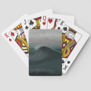 Jeu De Cartes Tempête humide d'une vague verte profonde