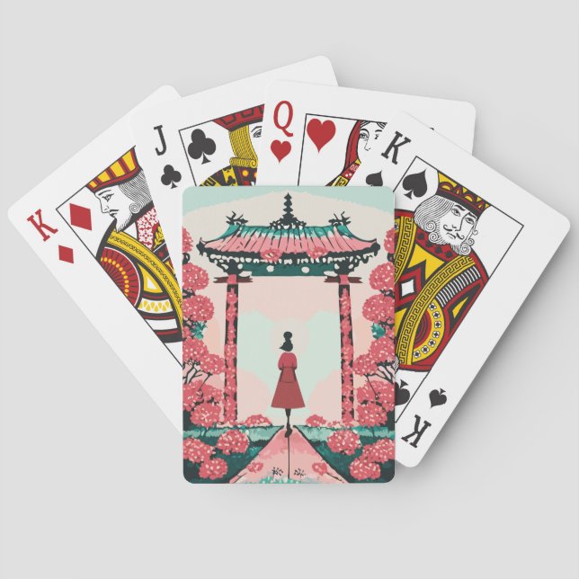 Jeu De Cartes Temple japonais (dos)