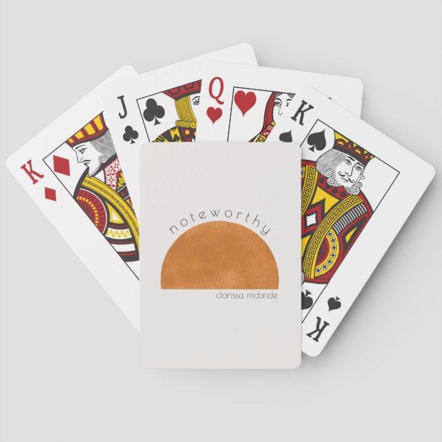 Jeu De Cartes Tendance Moderne Abstraite Soleil  (dos)