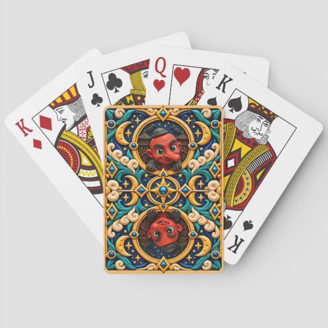 Jeu De Cartes Tengu Bébé Mignon, Mythique (dos)