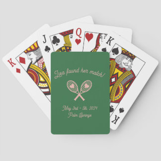 Jeu De Cartes Tennis Bachelorette Carte de jeu personnalisée