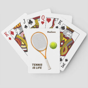 Jeu De Cartes Tennis de nom et de texte personnalisés