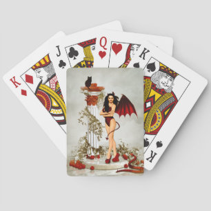 Jeu De Cartes Tentation de fille diabolique gothique