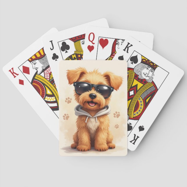 Jeu De Cartes Tenterfield Terrier roux Kawaii drôle (dos)