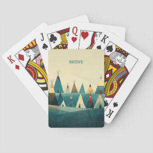Jeu De Cartes Tentes de la tribu amérindienne