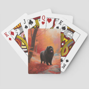 Jeu De Cartes Terre-Neuve en automne Leaves Fall Inspire