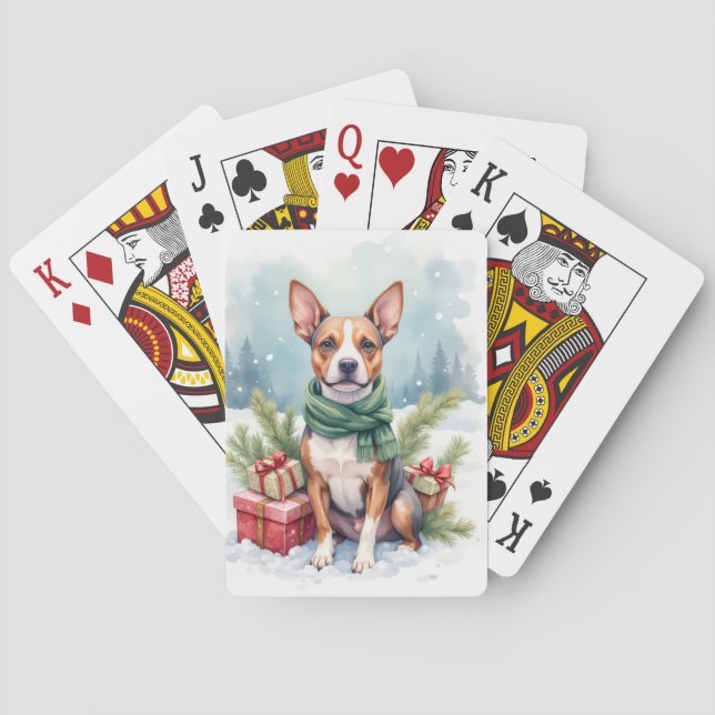 Jeu De Cartes Terrier Amstaff Aquarelle Rustique (dos)