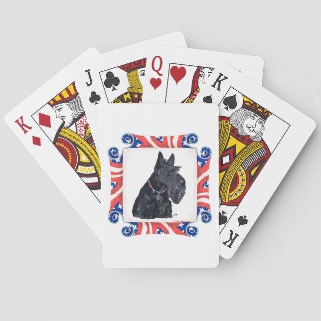 Jeu De Cartes Terrier écossais patriotique (dos)