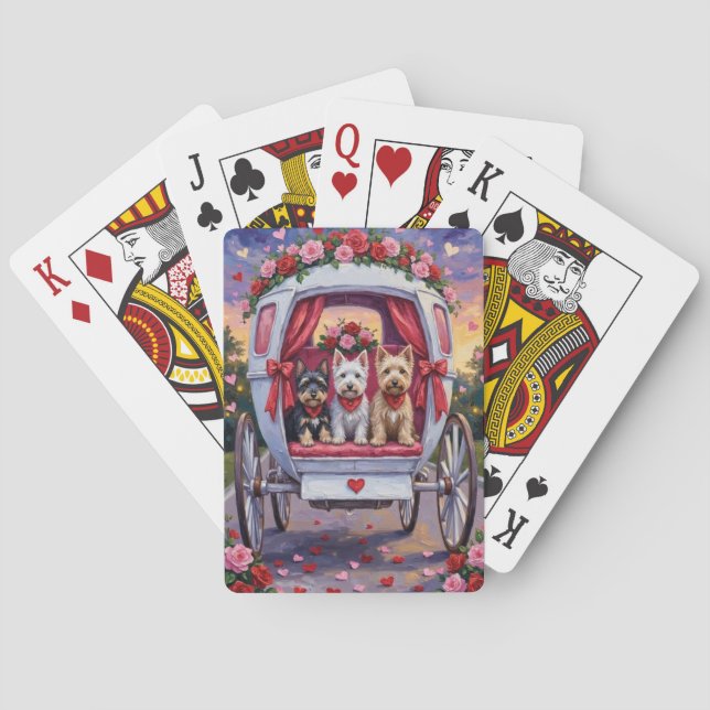 Jeu De Cartes Terrier Écossais Saint-Valentin  (dos)