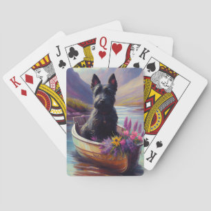 Jeu De Cartes Terrier Écossais sur une pagaie : Une aventure pit
