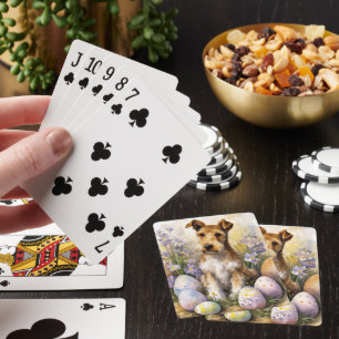 Jeu De Cartes Térrier Wirefox avec œufs de Pâques vacances