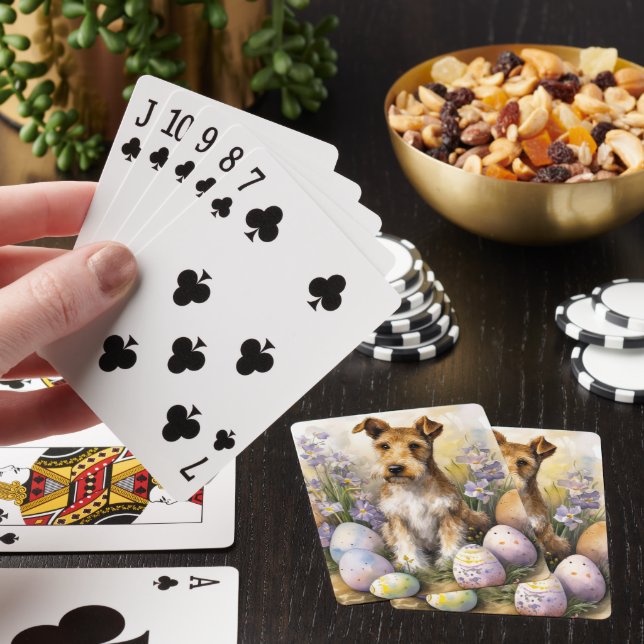 Jeu De Cartes Térrier Wirefox avec œufs de Pâques vacances (In Situ)