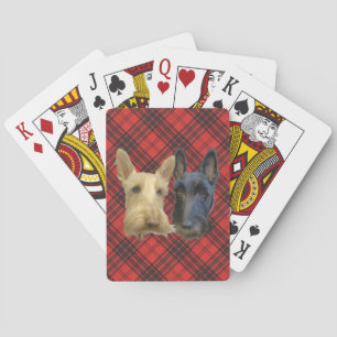 Jeu De Cartes Térriers écossais roux et noirs