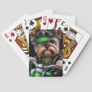 Jeu De Cartes Tervueren Biewer chien conduit moto jour de la Sai