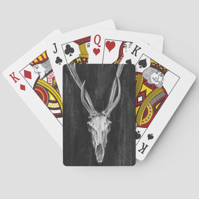 Jeu De Cartes Tête d'animal de cerf rustique (dos)