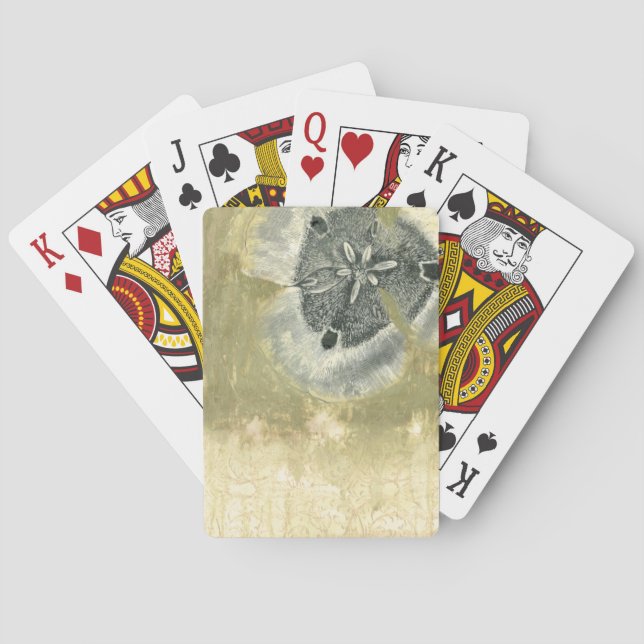 Jeu De Cartes Tête de fleurs Abstraite de texture laquée (dos)