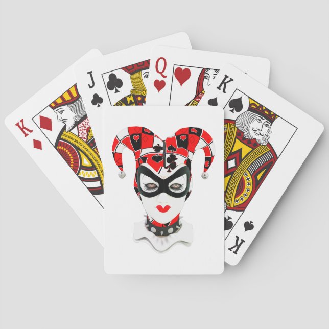 Jeu De Cartes Tête de Joker Rouge (dos)