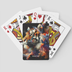 Jeu De Cartes Tête de tigre abstraite fantaisiste mignonne