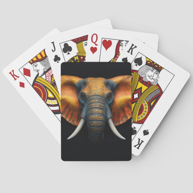 Jeu De Cartes Tête d'éléphant d'Afrique  (dos)