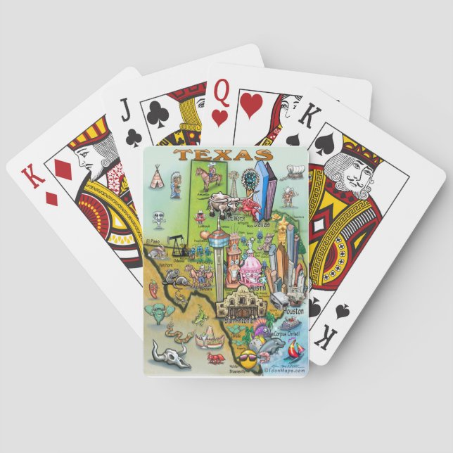 Jeu De Cartes Texas Fun Map (dos)