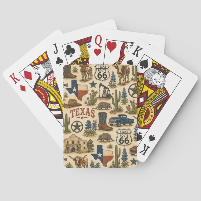 Jeu De Cartes Texas Route 66 Lucky Longhorn (dos)